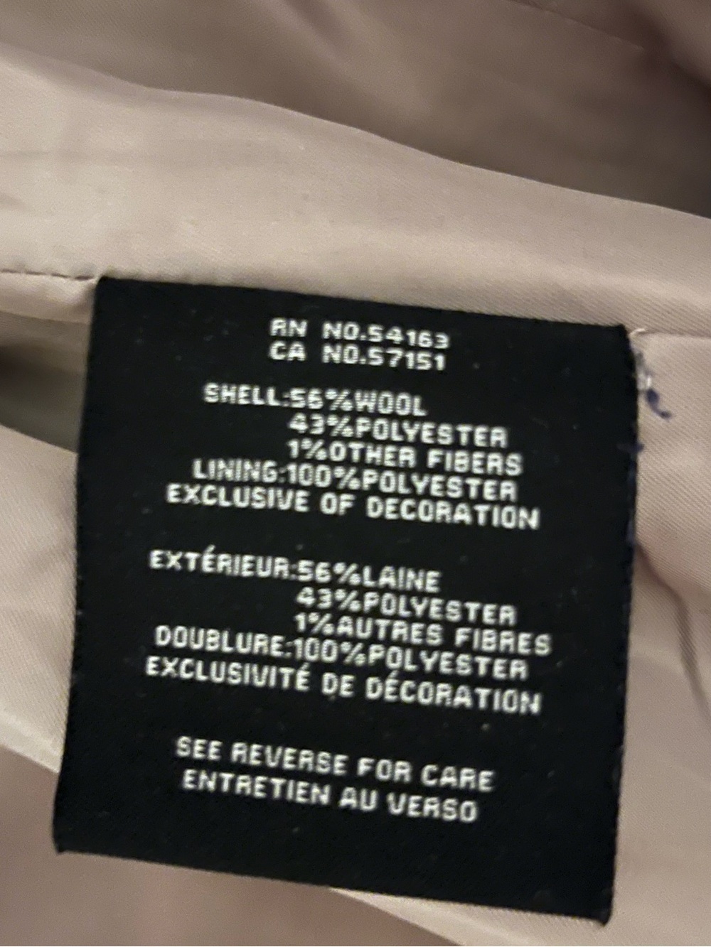 Cole Haan Light Beige Double-Breasted Wool Trench Coat with Belt - Picture 5 of 8
